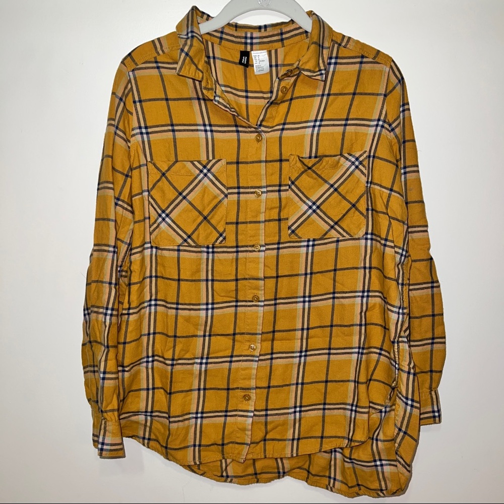 Yellow Plaid Button Down